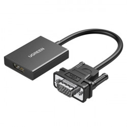 Cablu adaptor cablu Ugreen VGA (mascul) - HDMI (fema) 0,15 m negru (CM513)