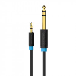 Cablu audio Vention BABBJ 3,5 mm TRS tata la 6,35 mm tata 5 m negru