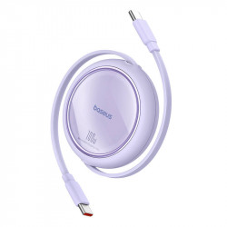 Cablu Baseus Free2Draw USB-C la USB-C, PD, 100 W, 1 m (violet)