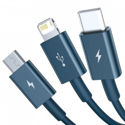 Cablu Baseus Superior Cable USB - Lightning / micro USB / USB Type 3,5 A 1,5m Blue (CAMLTYS-03) - Img 5