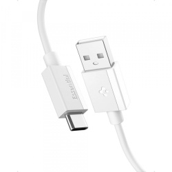 Cablu Date si Incarcare USB-A - USB-C Spigen Essential, 60W, 2m, Alb