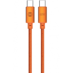 Cablu Date si Incarcare USB-C - USB-C Forever Saffron, 60W, 1m, Portocaliu