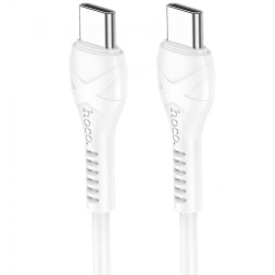 Cablu Date si Incarcare USB-C - USB-C HOCO X37, 60W, 1m, Alb