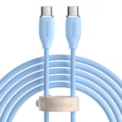 Cablu de date cu incarcare rapida din gel lichid Baseus Jelly tip C la tip C 100W 2m albastru