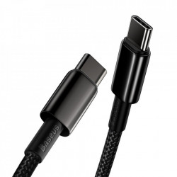 Cablu de incarcare si date Baseus USB Type C - USB Type C Power Delivery Quick Charge 100 W 5 A 1 m black (CATWJ-01) - Img 6