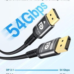 Cablu DisplayPort 2.1 Ubluker 54Gbps 2M, Certificat DP la DP, Suport 10K / 8K 120Hz, 4K 240Hz / 165Hz / 144Hz - Img 3