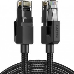Cablu Ethernet RJ45 UGREEN NW135 Cat 6 U/UTP Braid 3m (negru)