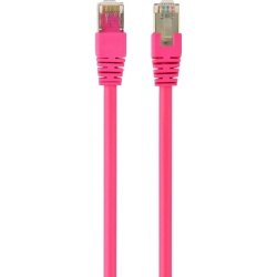 Cablu FTP GEMBIRD Cat6, cupru-aluminiu, 2 m, roz, AWG26, ecranat PP6-2M/RO