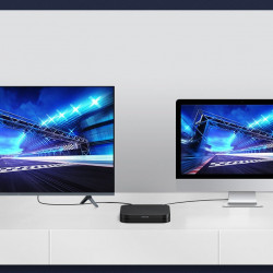 Cablu HDMI 2.1 Baseus 8K 60 Hz 48 Gbps / 4K 120 Hz / 2K 144 Hz 3D eARC QMS Dynamic HDR VRR ALLM 1 m negru (CAKGQ-J01) - Img 2