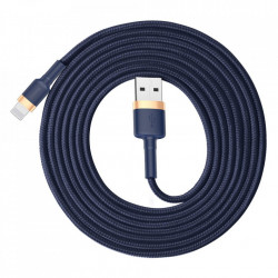 Cablu Lightning pentru iPhone, QC3.0 , 1.5A , 2M, BASEUS Cafule Durable Nylon,albastru - Img 5