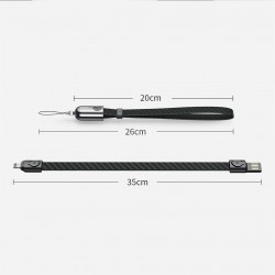 Cablu telefon Baseus Gold Collar USB For Lightning 2.4A 85cm Stripe Black - Img 6