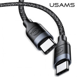Cablu USAMS TWISTED 2XUSB-C 100W FAST CHARGE 5A 1.2M negru