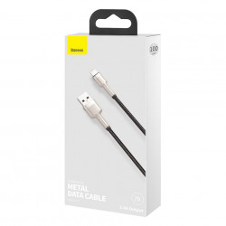 Cablu USB la Lightning Baseus Cafule, 2.4A, 2m (black) - Img 5