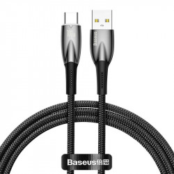 Cablu USB pentru seria USB-C Baseus Glimmer, 100 W, 1 m (negru)