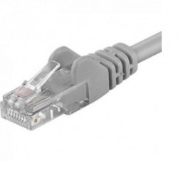 Cablu UTP Retea, Gri, Ethernet Cat 5e, 10m Lungime - Cablu Patch de Internet cu Mufa, Conector RJ45