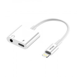 Cablu Vipfan L10 Lightning la Lightning + mini mufa 3,5 mm AUX, 10 cm - Img 4