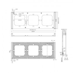 Cadru de montare triplu Sonoff pentru instalarea intrerupatoarelor de perete M5-80 - Img 4