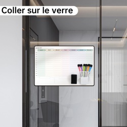 Calendar / Planificator Săptămânal Adeziv pentru Perete Tableau Blanc, Limba Franceză, Dimensiune 42 x 28 cm, cu Accesorii Incluse - Img 2