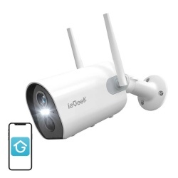 Camera WiFi wireless pentru exterior ieGeek ZS-GX2S, alba, 5200mAh