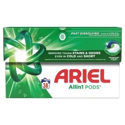 Capsule ARIEL All in One Pods Mountaing Spring, detergent automat de rufe, 38 buc