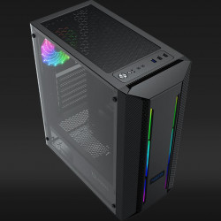 Carcasa AQIRYS Mizar ARGB, Mid-Tower, fara sursa, ATX, Black - Img 3