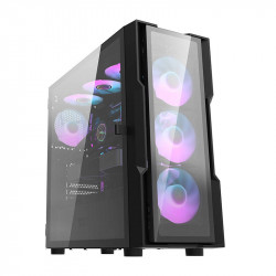Carcasa computerului din sticla Darkflash DK431 + 4 ventilatoare (negru)