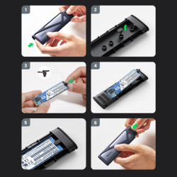 Carcasa Ugreen m.2 SSD Bay USB 3.2 Gen 2 (SuperSpeed USB 10 Gbps) gri (CM400 90264) - Img 2