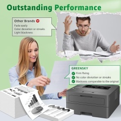 Cartuș de Toner Compatibil Negru TN-2510XL cu Cip Inteligent pentru Imprimante Brother, Capacitate Mare High Yield (Până la 3.000 Pagini), Greensky - Img 3