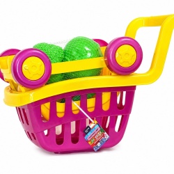 CARUCIOR CUMPARATURI CU FRUCTE ROZ GALBEN