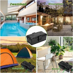 Casetă de Protecție Impermeabilă Typec Home pentru Cabluri Exterior, Cutie Etanșă IP54 pentru Prelungitoare, Prize și Conexiuni Electrice, Capacitate Mare, Garnituri din Cauciuc cu Cleme de Fixare, Negru - Img 3