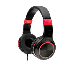 Casti cu micr. Spacer Pearl Red, cu fir