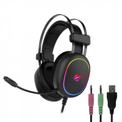 Casti Gaming Havit GAMENOTE H2016D RGB USB+3.5mm - Img 2