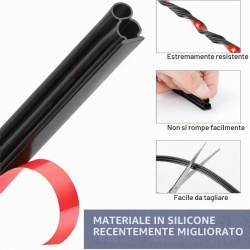 Cheder Autoadeziv din Cauciuc Romon 10 m x 10 mm x 10 mm, Bandă de Etanșare și Izolare Termică și Fonică pentru Uși și Ferestre, Rosturi 4–9 mm, Negru - Img 6