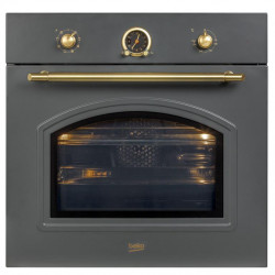 Cuptor incorporabil rustic Beko OIM27201A, Electric, 71 l, 3D Cooking, Low Grill, Multifunctional, Grill, Clasa A, Antracit