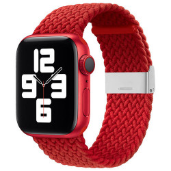 Curea de ceas din material textil Apple smartwatch 7/6 / SE / 5/4/3/2 (41mm / 40mm / 38mm) rosu
