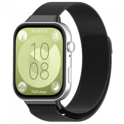 Curea Techsuit W009 pentru Huawei Watch Fit 4 Pro / Watch Fit 4 / Watch Fit 3, Neagra