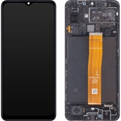 Display cu Touchscreen Samsung Galaxy M12 M127, cu Rama, Negru, Swap GH82-25042A