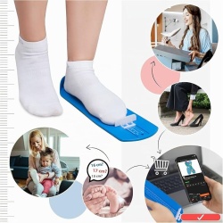 Dispozitiv Măsurare Picior și Mărime Pantofi SULPO, Pedimetru Copii și Adulți, Gradație Mărimi 15-48 (6-20 cm), Albastru - Img 6