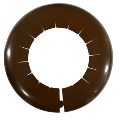 Element circular de plastic pentru mascare strapungeri pereti,pardoseli cu diametru intre 80mm si 110mm, MUGUR, maro inchis - Img 1