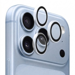 Folie de protectie Camera Spate Blueo Metal Frame pentru Apple iPhone 18 Pro / 18 Pro Max, Sticla Securizata, Transparenta