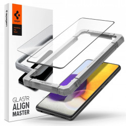 Folie protectie din sticla securizata Spigen Alm Glass Fc pentru Samsung Galaxy A72 Lte / 5g Negru