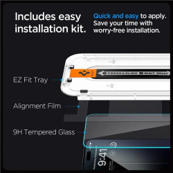 Folie protectie Spigen GLAS.TR "EZ FIT" IPHONE 15 PRO CLEAR - Img 4