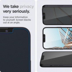 Folie sticla cu sistem de montare Case friendly Spigen GLAS.tR EZ FIT PRIVACY compatibila cu iPhone 13 Pro 2-Pack - Img 3