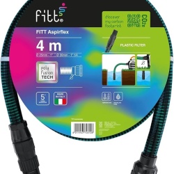 Furtun de absorbție apă cu spirală PVC FITT Aspirflex, echipat complet cu racorduri din plastic și sorb cu filtru, pentru hidrofoare și pompe de apă