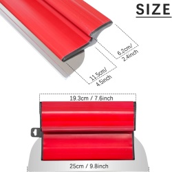 Gletieră Typec Home pentru Finisaj Rigips 25 cm (10 Inch), Lamă Flexibilă din Oțel Inoxidabil de 0.5 mm cu Design Semi-Circular, Mâner Ergonomic Anti-Alunecare, pentru Gletuire și Nivelare Pereți - Img 4