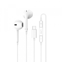 Handsfree USB-C Lito LF01T, 1.2m, Alb