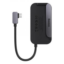 Hub 4 in 1 Seria Baseus PadJoy USB-C la USB 3.0 + HDMI + USB-C PD + mufa de 3,5 mm (gri) - Img 5