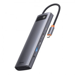 HUB multifunctional Baseus Metal Gleam USB tip C 12 in 1 HDMI / DP / USB tip C / minijack 3,5 mm / RJ45 / SD (WKWG020213)