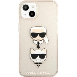 Husa Capac Spate Glitter Karl's &amp; Choupette Auriu APPLE iPhone 13