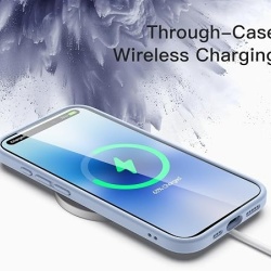 Husa de protectie JETech compatibila cu iPhone 17, protectie antisoc, spate rezistent si margini flexibile, Fog Blue / Albastru Ceata - Img 3